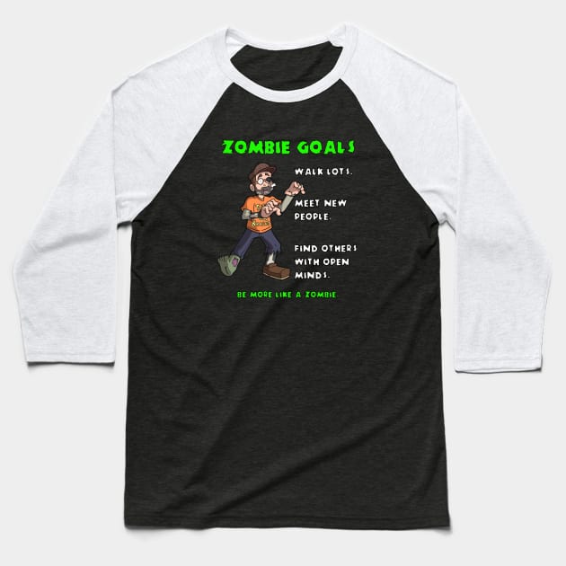 Zombie Goals Baseball T-Shirt by Brian Scott Magic